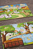 Okul Öncesi Başlangıç Yapboz Çiftliğim Ve Piknik Ahşap Puzzle Set