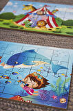Okul Öncesi Başlangıç Yapboz Sirk Ve Dalgıç Ahşap Puzzle Set