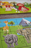 Okul Öncesi Başlangıç Yapboz Kırmızı Başlıklı Kız Ve Safari Puzzle Ahşap Puzzle Set