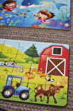 Okul Öncesi Başlangıç Yapboz Dalgıç Ve Çiftlik Ahşap Puzzle Set