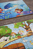 Okul Öncesi Başlangıç Yapboz Dalgıç Ve Piknik Ahşap Puzzle Set
