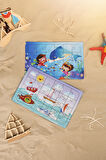 Okul Öncesi Başlangıç Yapboz Dalgıç Ve Deniz Araçları Ahşap Puzzle Set