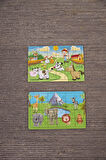 Okul Öncesi Başlangıç Yapboz Çiftlik Ve Safari Ahşap Puzzle Set