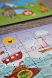 Okul Öncesi Başlangıç Yapboz Hayvanlar Alemi Ve Deniz Araçları Ahşap Puzzle Set