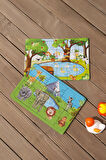 Okul Öncesi Başlangıç Yapboz Piknik Ve Safarı  Ahşap Puzzle Set