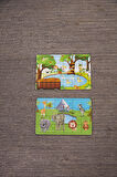 Okul Öncesi Başlangıç Yapboz Piknik Ve Safarı  Ahşap Puzzle Set