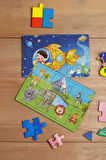 Okul Öncesi Başlangıç Yapboz Uzaya Yolculuk Ve Safari Ahşap Puzzle Set
