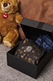 Hediye Paketleme Kağıdı,Bebek Eşya Paketleme: 10 Adet Yüksek Kaliteli Özel Gold Bebek Baskılı Pelur 17gr. Siyah Pelur Kağıtlarımızla Şık Hediyeler Hazırlayın 24*34CM 