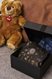 Hediye Paketleme Kağıdı,Bebek Eşya Paketleme: 10 Adet Yüksek Kaliteli Özel Gold Bebek Baskılı Pelur 17gr. Siyah Pelur Kağıtlarımızla Şık Hediyeler Hazırlayın 24*34CM 