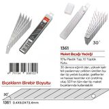 SDI Maket Bıçak Yedeği 30 Derece Eğimli Dar 10 Lu Paket 1361