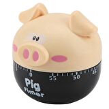 Krem Yaratıcı Mekanik Cartoon Pig Timer 60 Dakika Sevimli Plastik Zamanlayıcı