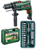 Bosch Darbeli Matkap 600 Watt + 46 Parça Vidalama Ucu ve Tornavida