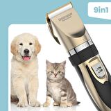 GoldMaster Pati 9in1 Şarjlı Kedi Köpek Tıraş Seti Pet Evcil Hayvan Tüy Kesme Tıraş Tıraş Makinesi-GM-8182-2