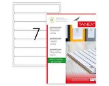 Tanex Lazer Etiket tw-2107 500 A4 Sayfa Laser Etiket 192,5 x 39 mm Boyutunda 1 A4 Sayfada 7 Etiket