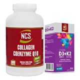 Collagen Kollajen Koenzim Coenzyme Q10 300 Tablet+Vitamin D3 K2 20 ml