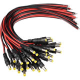 Power jack Kablolu 26 cm CCTV Güvenlik Kamerası Güç kablosu 100 adet