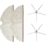 Dijitaldepodan Roborock S6 Pure Aksesuar Seti 2 Adet Tam Yüzeyli Fiber Mop Bezi 2 Adet Yan Fırça