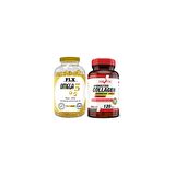 Flx Omega 3-6-9 Balık Yağı 90 Softgel   Nevfix Collagen Glutation Hyaluronic Vitamin C 120 Tablet