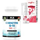 Flx Coenzyme Q-10 L-Carnitine Cla 90 Tablet  Nevfix Vitamin D3 400 Iu 20 ml