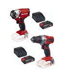 Einhell Te-Ci 18/1 Akülü Vidalama Einhell Te-Cd 18/2 Akülü Matkap 2x2.5 Akü ve Şarj Starter Kit