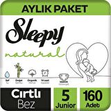 Sleepy Natural 5 Numara Junior 2x80'li Cırtlı Bez