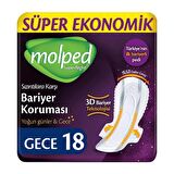 Molped Supernight Uzun Süper Ekonomik Ped 18 li