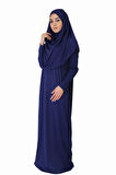 AÇIK LACİVERT FERMUARSIZ NAMAZ ELBİSESİ