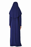 AÇIK LACİVERT FERMUARSIZ NAMAZ ELBİSESİ