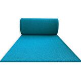 Abk Kıvırcık Turkuaz Paspas 100 cm x 500 cm Kaymaz Yolluk Kaydırmaz Halı