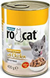 ROCAT  MİLK CHİCKEN KEDİ MAMASI 400GR 6 ADET