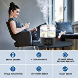 J001 Touch 4 Litre Ultrasonik Hava Nemlendirici Buhar Makinesi Dijital Hava Nemlendirme Cihazı Nem Ölçer Termometre Hava Nemlendirme Makinesi ve Aroma Difüzörü Nem Ölçerli