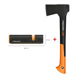 Fiskars Parçalama Baltası S-X10 + Balta ve Bıçak Bileyici