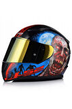 Rapıd 2 Zombıe Fullface Motosiklet Kaskı Gold Camlı