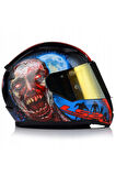 Rapıd 2 Zombıe Fullface Motosiklet Kaskı Gold Camlı