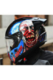 Rapıd 2 Race Zombıe Fullface Motosiklet Kaskı Şeffaf Camlı