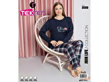 Tekten 3680 Soft Penye Battal Kadın Pijama Takımı