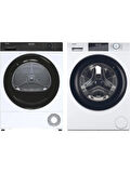 Haier HW100-BP14929A-S Çamaşır MAKINESI-HD100-A2939E-TR 10 kg Wi-Fi + Bluetooth Bağlantılı Isı Pompalı Kurutma Makinesi 10 kg