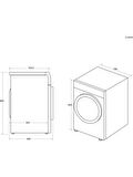 Haier HW100-BP14929A-S Çamaşır MAKINESI-HD100-A2939E-TR 10 kg Wi-Fi + Bluetooth Bağlantılı Isı Pompalı Kurutma Makinesi 10 kg