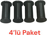 Elif Ayarlı Jumbo Ayak 6 cm Siyah - Mutfak Altı, Dolap Ayağı, Komodin, Baza, Kanepe Koltuk Ayağı, Gardırop Ayağı (4 Adet)