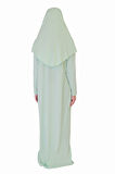 SU YEŞİLİ FERMUARLI NAMAZ ELBİSESİ
