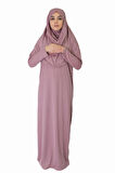 YENİ GÜL KURUSU FERMUARSIZ NAMAZ ELBİSESİ