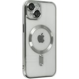 ALLY iPhone 14 Plus 6.7inç Renkli Kenar Lazer Çerçeveli Magsafe Uyumlu Silikon Kılıf-(5775)