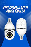 Ev Kamerası Wifi Kamerası Gece Görüşlü Akıllı Ampül Kamera