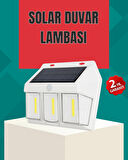 Dış Mekan Solar Duvar Lambası – 120° Hareket Algılama 3 Işık Modu