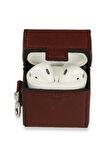 Airpods 2 (2.nesil) Deri Kılıf - Bordo-(5796)