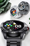 Akıllı Saat Sağlık ve Fitness Takibi Bluetooth Bağlantılı Dokunmatik Ekran
