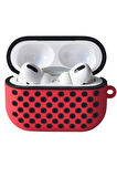 Airpods Pro 2 (2.nesil) Spor Delikli Kılıf - Kırmızı-Siyah-(5796)