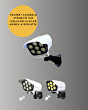 77 LED'li Güneş Enerjili Güvenlik Lambası ve Kukla Kamera – Hareket Sensörlü 2400mAh Pilli