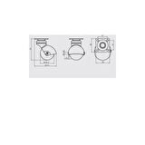 Mobilya Tekeri Döner Krom H60mm (4 Adet)