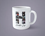 Öğretmenler gününe özel Atatürk resimli H harfli İsimli Baskılı kupa bardak